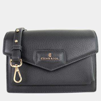 Pre Owned Charriol Deep Grey Leather Twilight Handbag