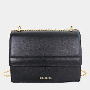 Pre Owned Charriol Black Leather Forever Handbag