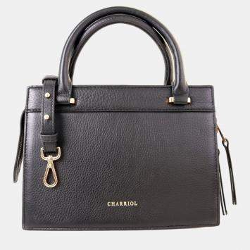 Pre Owned Charriol Black Leather Forever Handbag