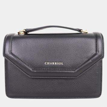 Pre Owned Charriol Black Leather Twilight Handbag