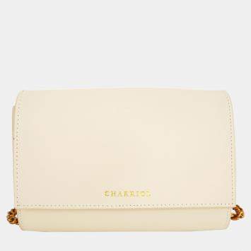 Pre Owned Charriol OffWhite Leather Chameleon Crossbody