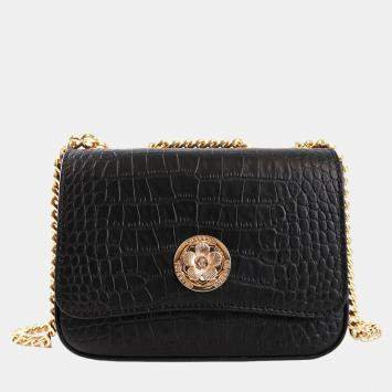 Pre Owned Charriol Black  Leather LaetitiaClassic Handbag