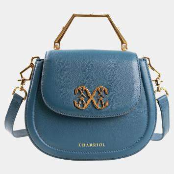 Pre Owned Charriol Bluish Green Leather MARIE OLGA Handbag