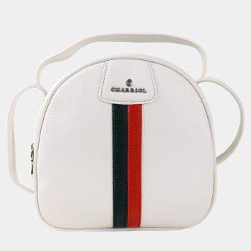 Pre Owned Charriol White Leather Conic Handbag