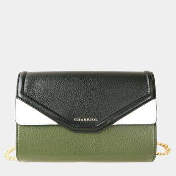 Pre Owned Charriol Green Leather Forever Crossbody