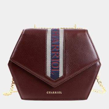 Pre Owned Charriol Bordeaux Leather Deauville Crossbody