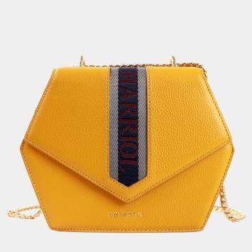 Pre Owned Charriol Yellow Leather Deauville Crossbody
