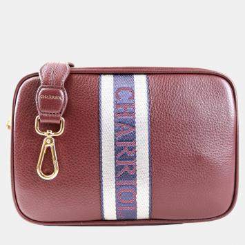 Pre Owned Charriol Bordeaux Leather Deauville Crossbody