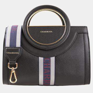 Pre Owned Charriol Black  Leather Deauville Handbag