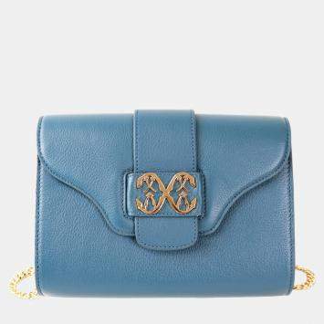 Pre Owned Charriol Bluish Green Leather MARIE OLGA Crossbody