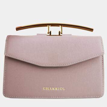 Pre Owned Charriol Grey Leather Cassis Crossbody