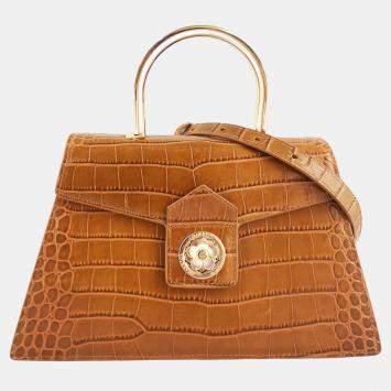 Pre Owned Charriol Brown Leather Laetitia Crossbody