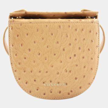 Pre Owned Charriol Brown Leather Passion Ostrich Crossbody