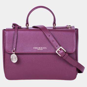 Pre Owned Charriol Bordeux Leather  Handbag