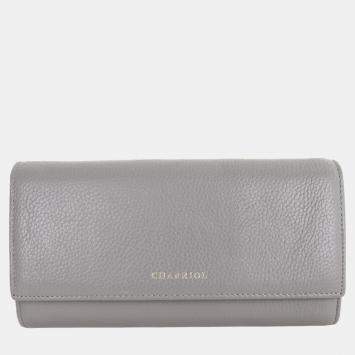 Pre Owned Charriol Grey Leather  Wallet