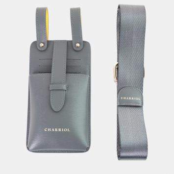 Pre Owned Charriol Grey / Yellow Leather  Mobile Accessories