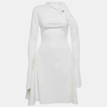 Pre Owned فستان وشورت شاتس باي سي.دام أبيض قماش جيرسي ومجموعة تنورة بقصة مكشوفة صغير (سمول)