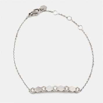 Pre Owned Chaumet Bee My Love Diamond 18k White Gold Bracelet