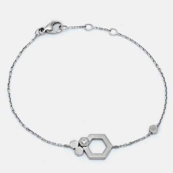 Pre Owned Chaumet Bee My Love Diamond 18k White Gold Bracelet