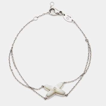 Pre Owned سوار شوميه جو دو ليان عرق اللؤلؤ ألماس ذهب أبيض عيار 18