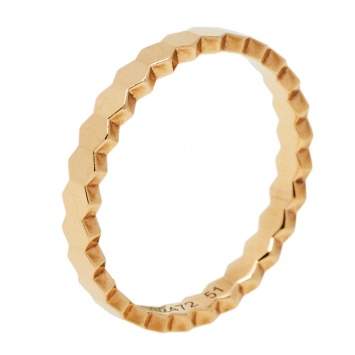 Pre Owned Chaumet Bee My Love Textured 18K Rose Gold Ring Size 51