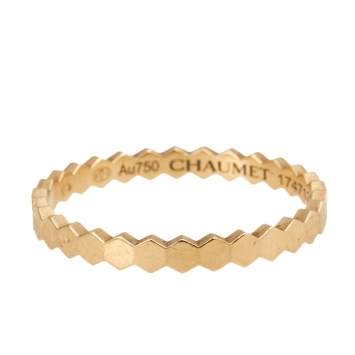 Pre Owned Chaumet Bee My Love 18K Yellow Gold Band Ring Size 57