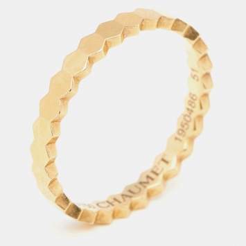 Pre Owned Chaumet Bee My Love 18k Yellow Gold Band Ring Size 51