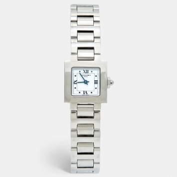 Pre Owned Chaumet White Stainless Steel Women's Wristwatch 21 mm