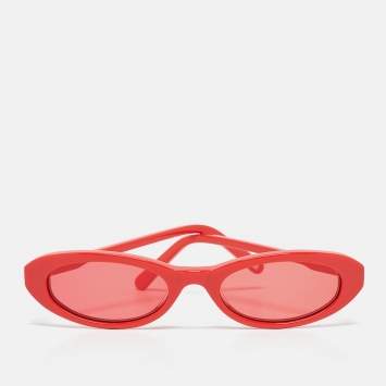 Pre Owned Chimi X Joel Ighe Red Mini Oval Sunglasses