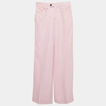 Chloé Sweet Lilac Wool Straight Leg Trousers S