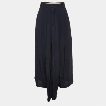Pre Owned Chloe Black Crepe Flared Trousers S