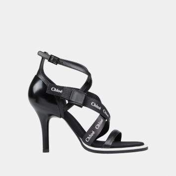 Pre Owned Chloe Leather Ankle Strap Sandals 36