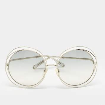 Pre Owned Chloe Gold Gradient CE114S Carlina Round Suglasses