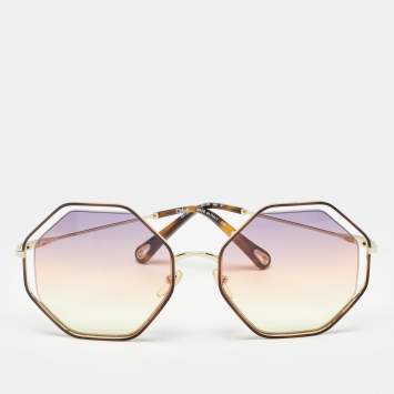 Pre Owned Chloe Multicolor Gradient CE132S Poppy Octagonal Sunglasses