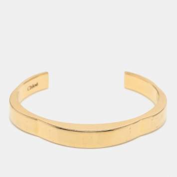Chloe Gold Tone Open Cuff Bracelet