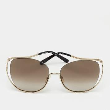 Pre Owned Chloé Brown Gradient CE125S Milla Oversized Sunglasses