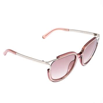 Pre Owned Chloe Silver/Pink Jayme Cat Cat Eye Sunglasses