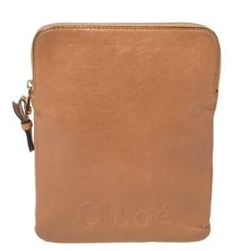 Pre Owned Chloe Brown Leather Ipad Cover