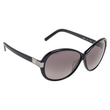 Pre Owned Chloe Black Acetate CE605S Gradient Oversized Sunglasses