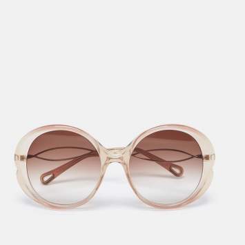 Pre Owned Chloé Brown CE739S Round Gradient Sunglasses 