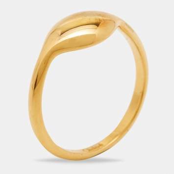 Pre Owned Chloe Gold Tone Ring Size 54