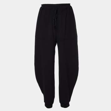Pre Owned Chloe Black Crepe Joggers L