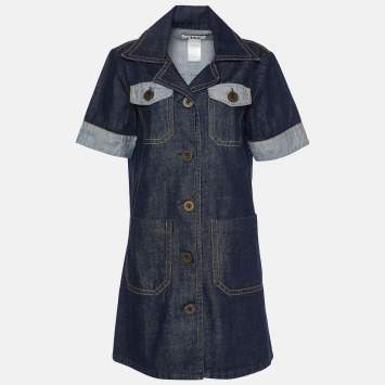 Pre Owned Chloe Blue Denim Shirt Dress L