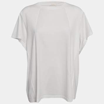 Pre Owned Chloe White Cotton Jersey Loose Fit T-Shirt M