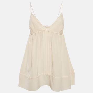 Pre Owned Chloé Pinky Nude Silk  Camisole Top S
