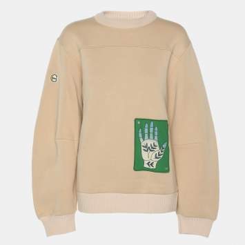 Chloé Beige Jersey Wool Sweatshirt S