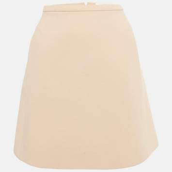 Pre Owned Chloé Dusty Pink Wool Mini Skirt M