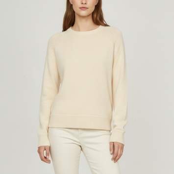 Pre Owned Chloé Cream Cashmere Knit Raglan Sleeved Sweater M