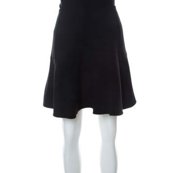 Pre Owned Chloe Black Crepe A-Line Short Skirt M
