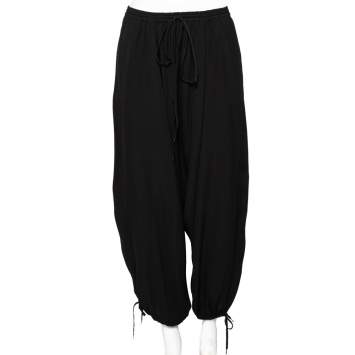 Pre Owned Chloe Black Silk Harem Pants S